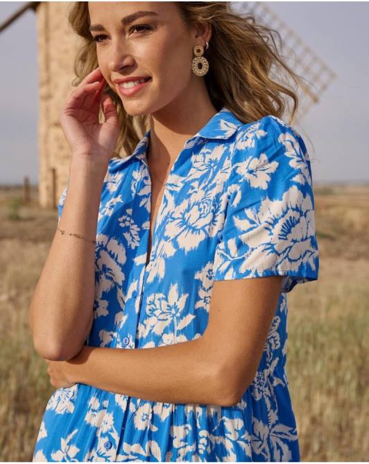 sukienka z nadrukiem Matyldy klein niebieskiPolin et moi odzież 0TTF67