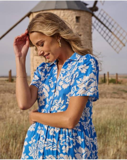 sukienka z nadrukiem Matyldy klein niebieskiPolin et moi odzież 0TTF67