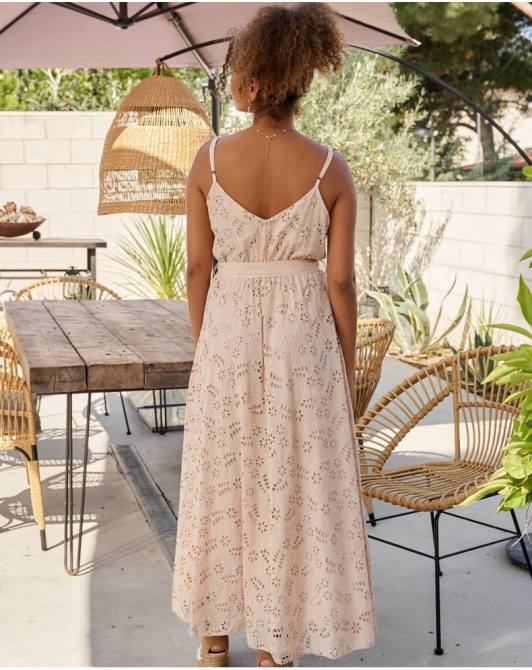 sukienka z paskiem Fatimy beżowyPolin et moi odzież 0TTF17