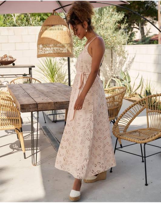 sukienka z paskiem Fatimy beżowyPolin et moi odzież 0TTF17