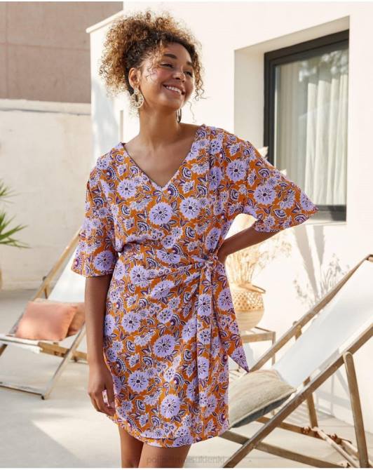 sukienka z węzłem felisy liliowyPolin et moi odzież 0TTF39