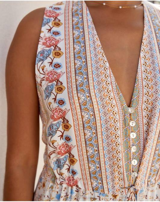 sukienka zapinana na guziki surowyPolin et moi odzież 0TTF10