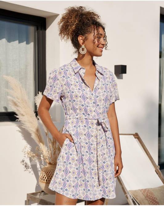 zwykła krótka sukienka liliowyPolin et moi odzież 0TTF43